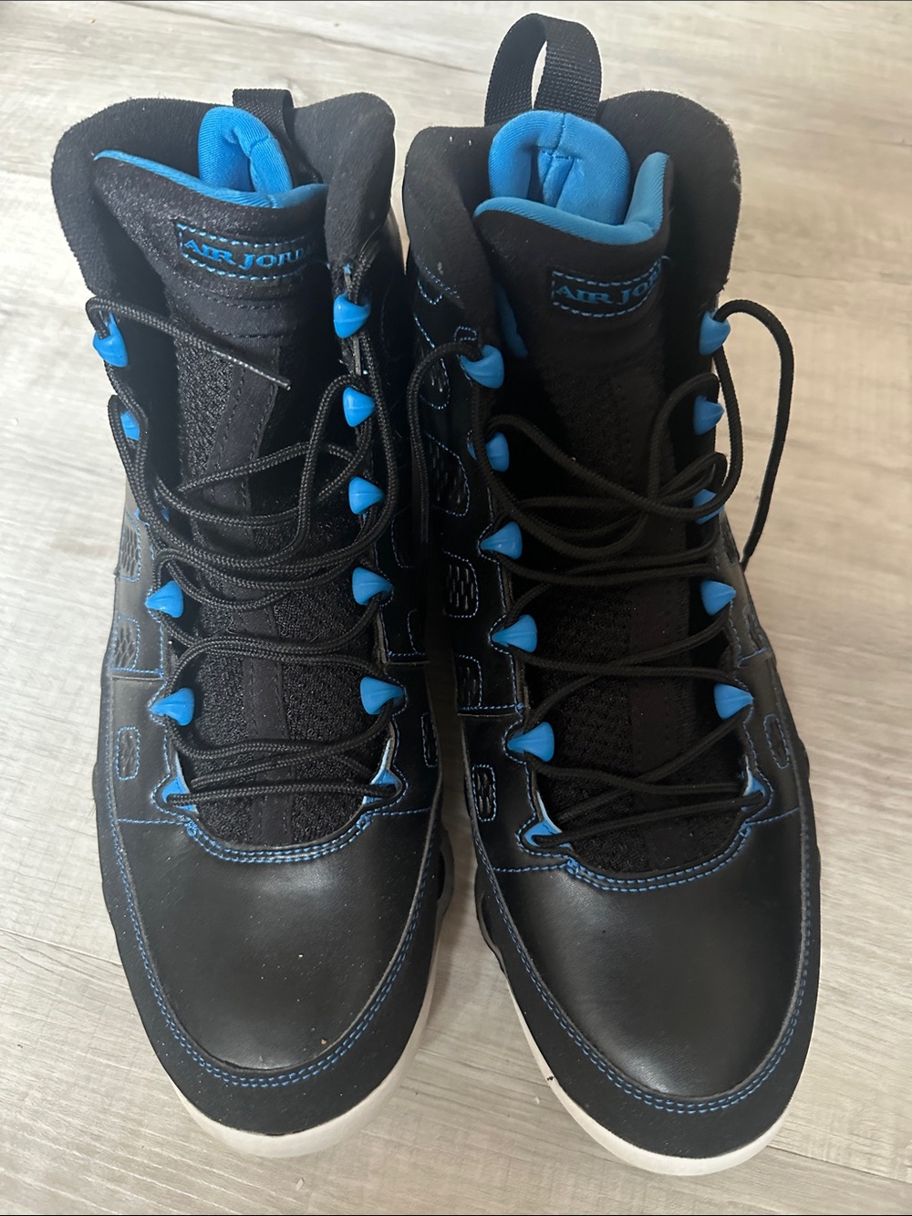 Jordan Black and Blue High-Top Boots